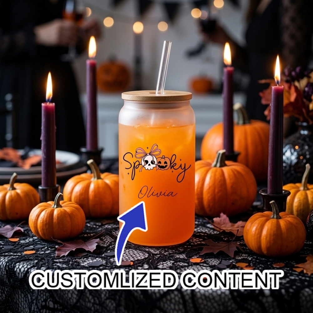 Coffee Equipment For Camping - Gobelet en verre personnalisé pour Halloween