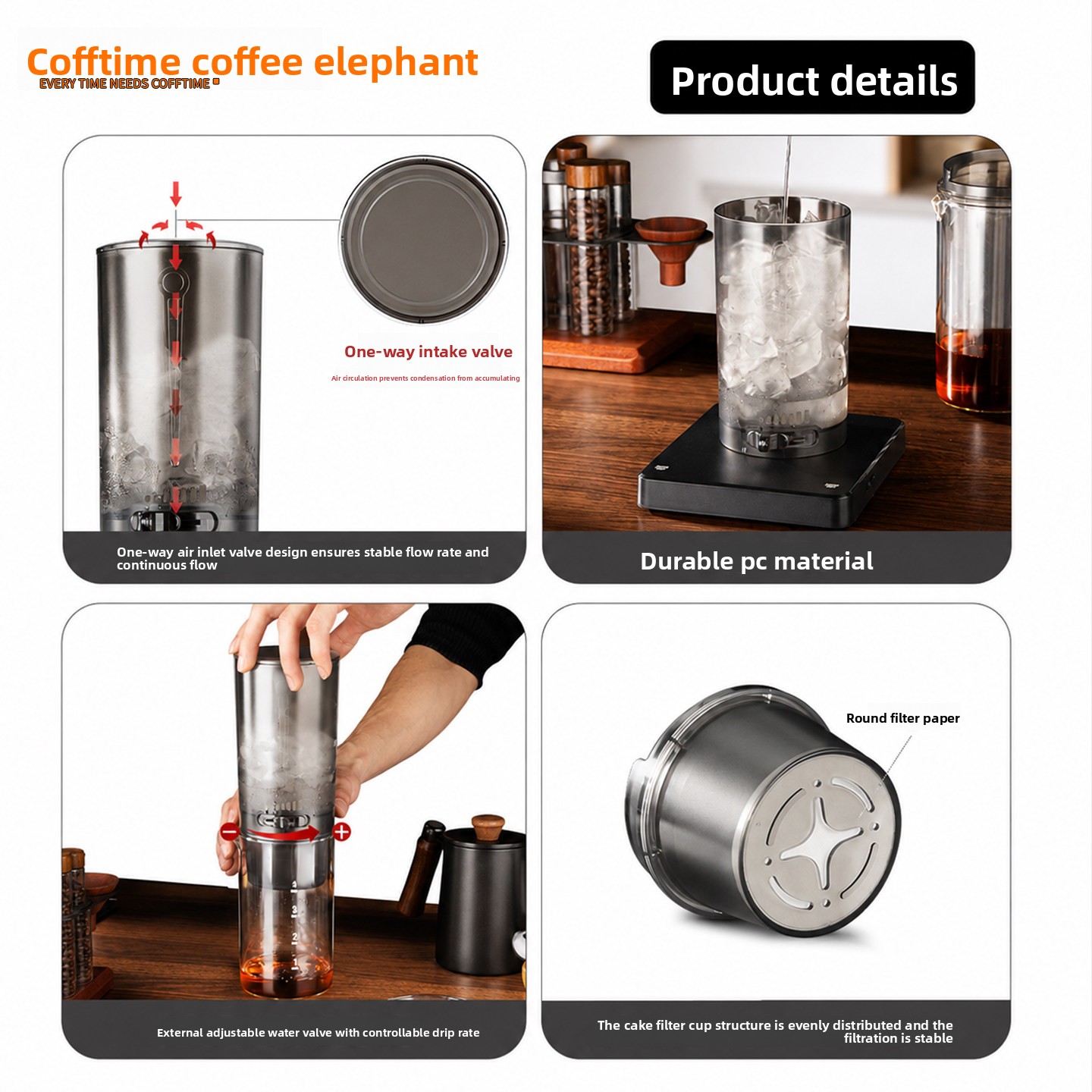 Cafetière à café froid de 450  - Coffee Equipment For Camping avis et prix